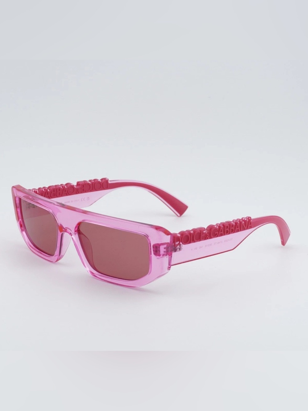 Dolce & Gabbana auth DG6203 sunglasses transparent pink color full inclusion nwt